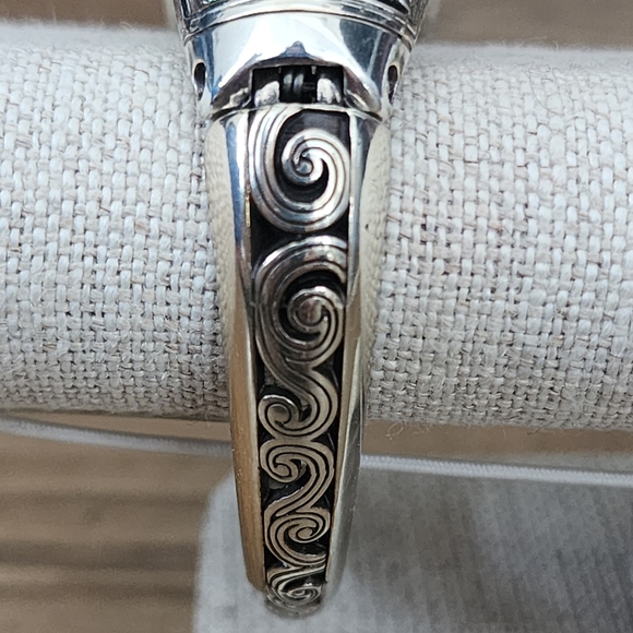 Brighton Multicolor Swarovski Crystals Weave Hinged Bangle Bracelet Retired - Picture 5 of 12